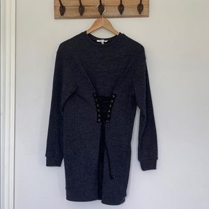 Corset style sweater dress